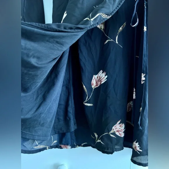 Lush Floral Long Sleeve Wrap Dress - Picture 3 of 5